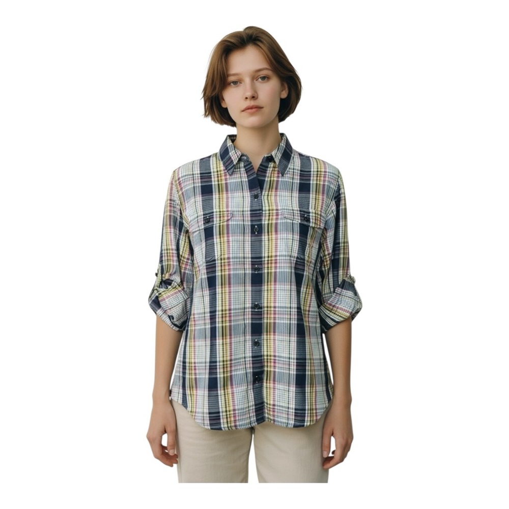 Patagonia Overcast Button Up Plaid Convertible Sleeve Gorpcore Camping Shirt
